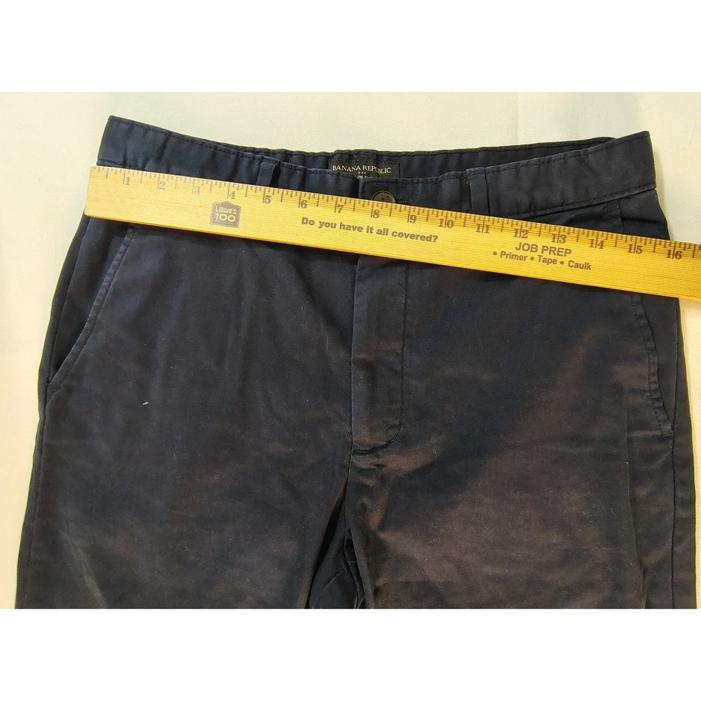 Banana Republic Slim Fit Navy Blue Chino Pants Mens 30x30 Cotton Stretch Twill
